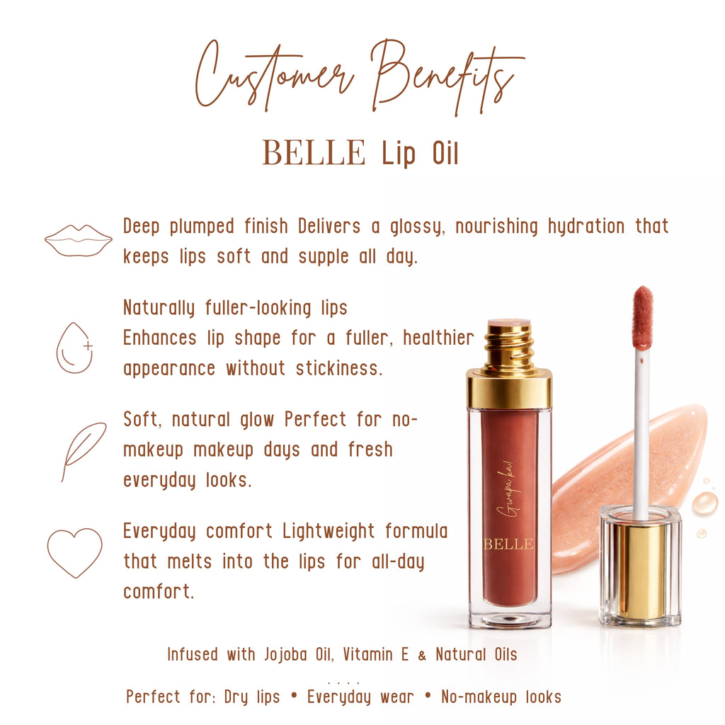 BELLE Lip Oil | Color-Changing & Tinted Shades