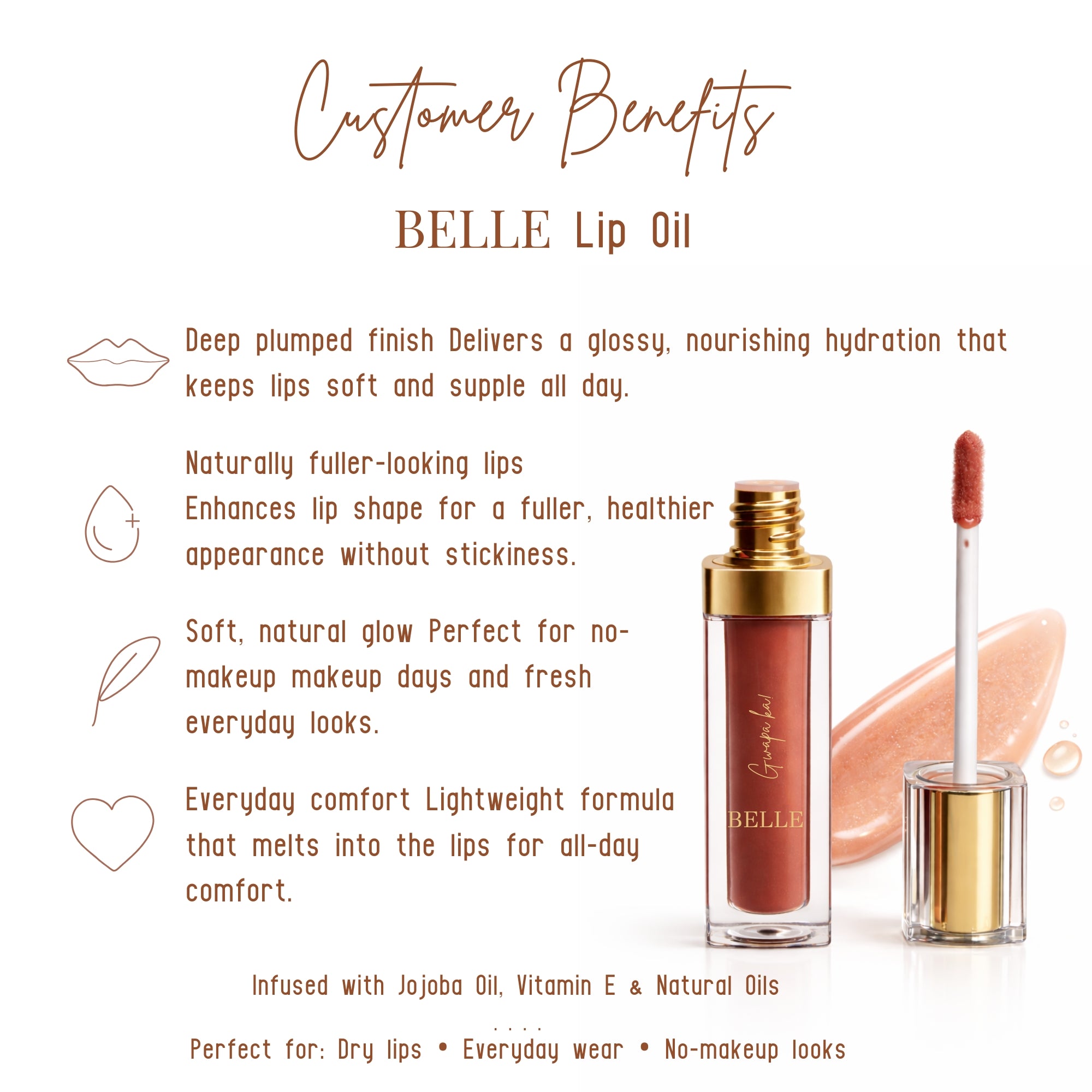 BELLE Lip Oil | Color-Changing & Tinted Shades