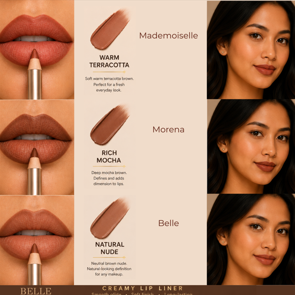 BELLE Lip Liner |  Creamy Precision Pencil