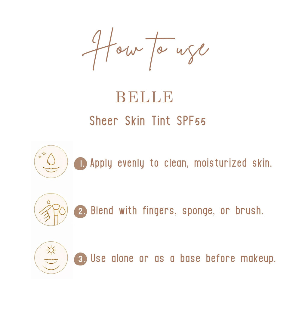 BELLE Sheer Skin Tint SPF 55 (CC Tint) - Sunscreen